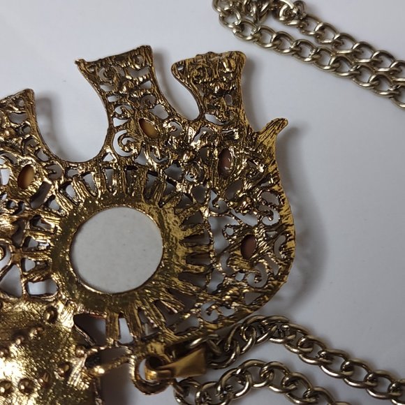 Awesome Large Decorative Elephant Pendant Necklace 18 Inches Long - Picture 11 of 13